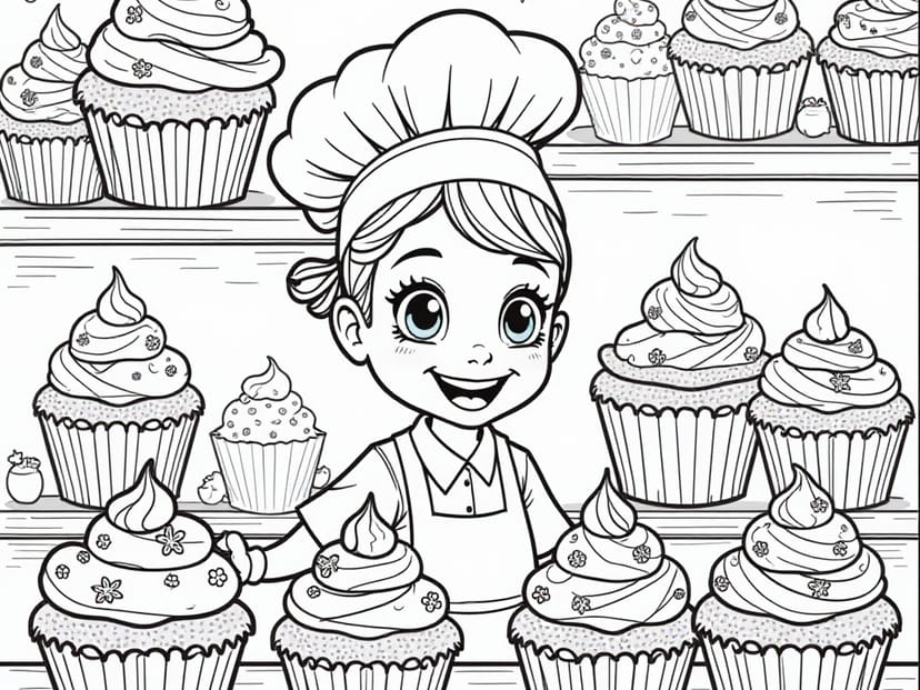 Free Cupcake Coloring Pages – free printable coloring page