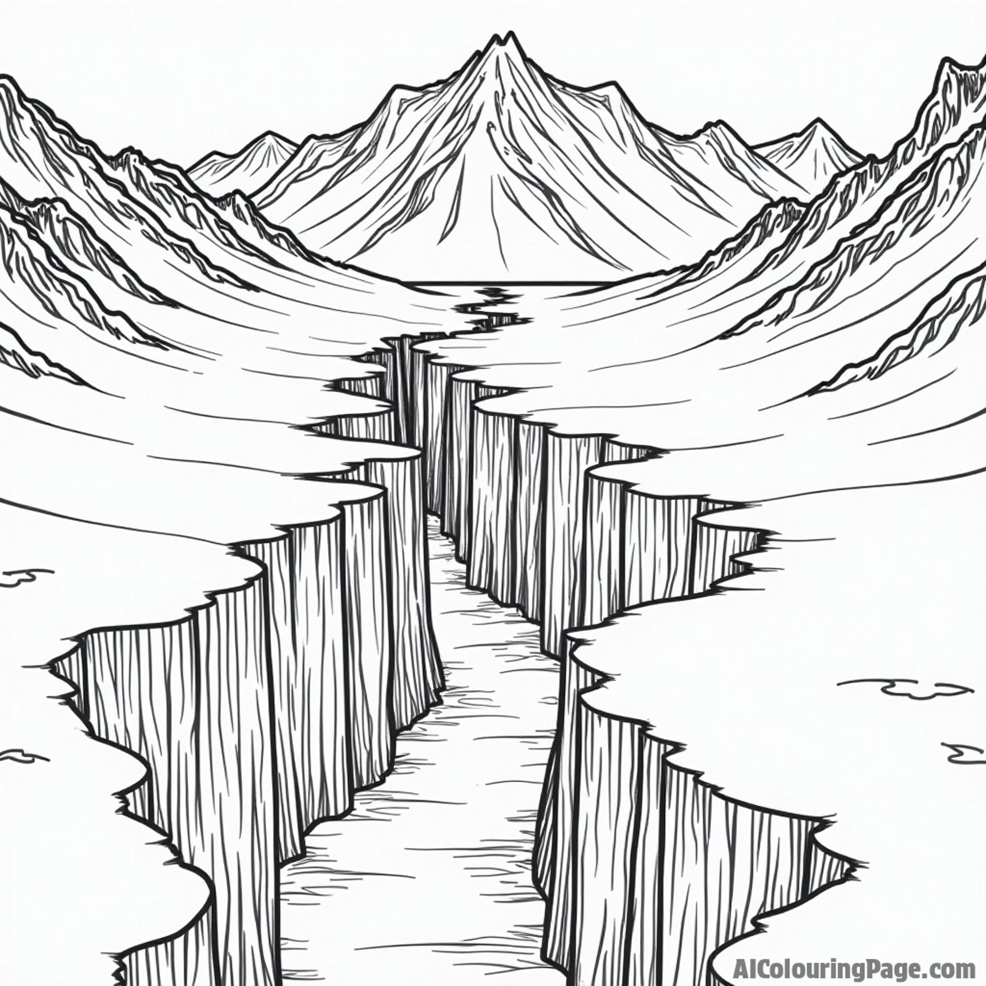 A close-up view of a mountain glacier with deep crevasses.