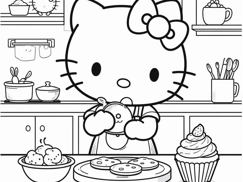 Free Hello Kitty Coloring Pages – free printable coloring page