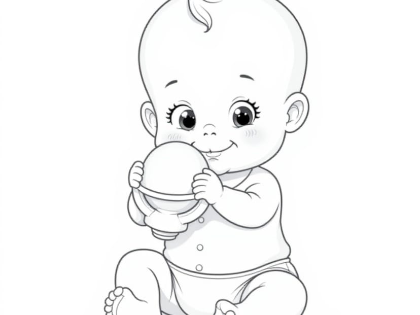 19 Fun Baby Coloring Pages: Cute Scenes to Brighten Your Little One's Day!
