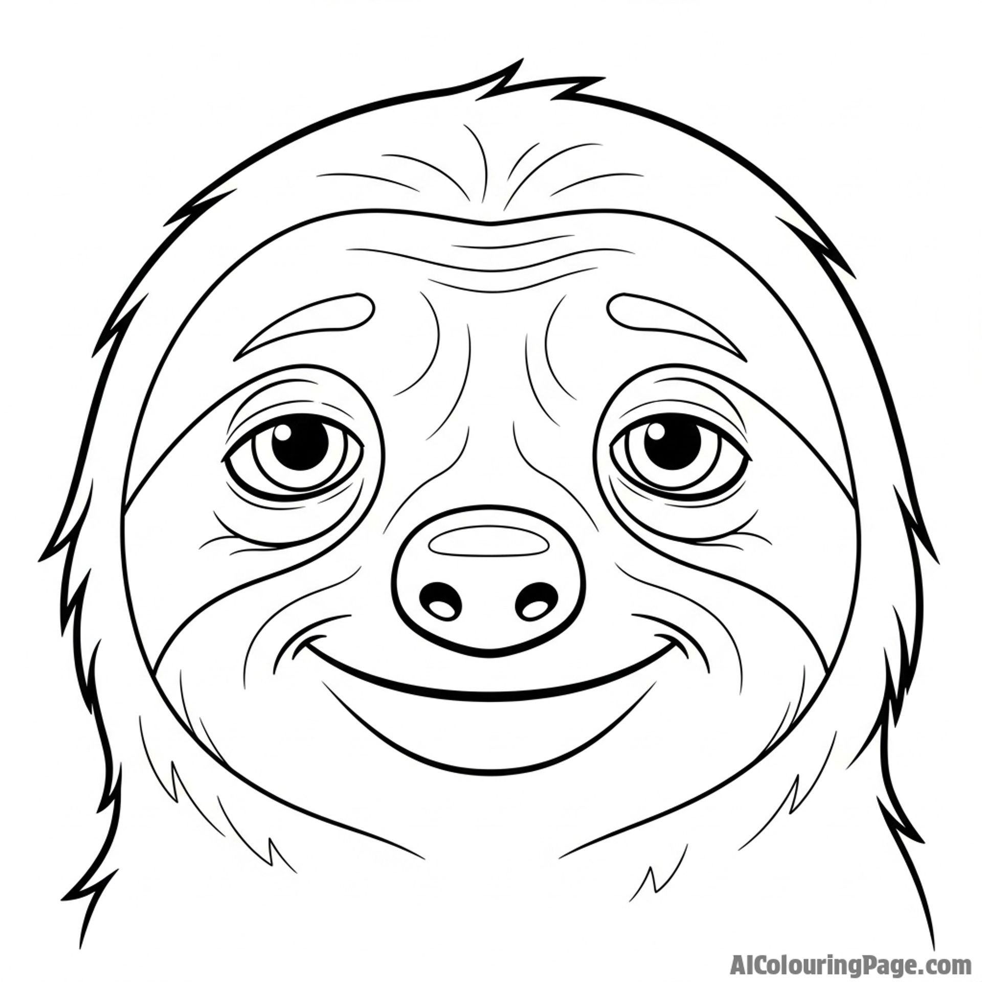 The wrinkled, wise face of a very old sloth, close up and personal.