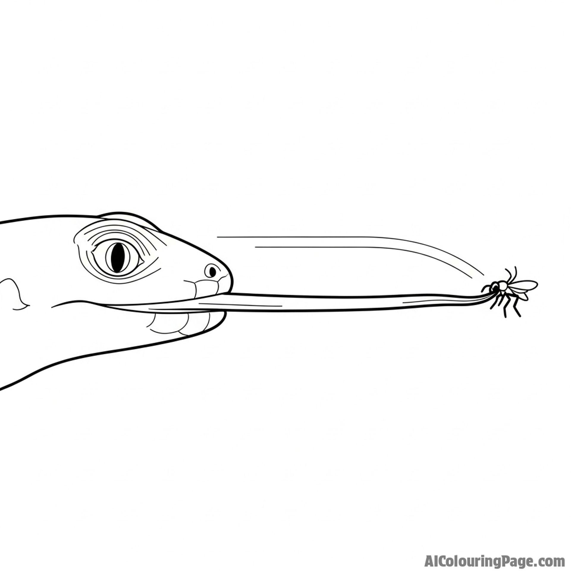 A slow-motion capture of a lizard's tongue striking its target.