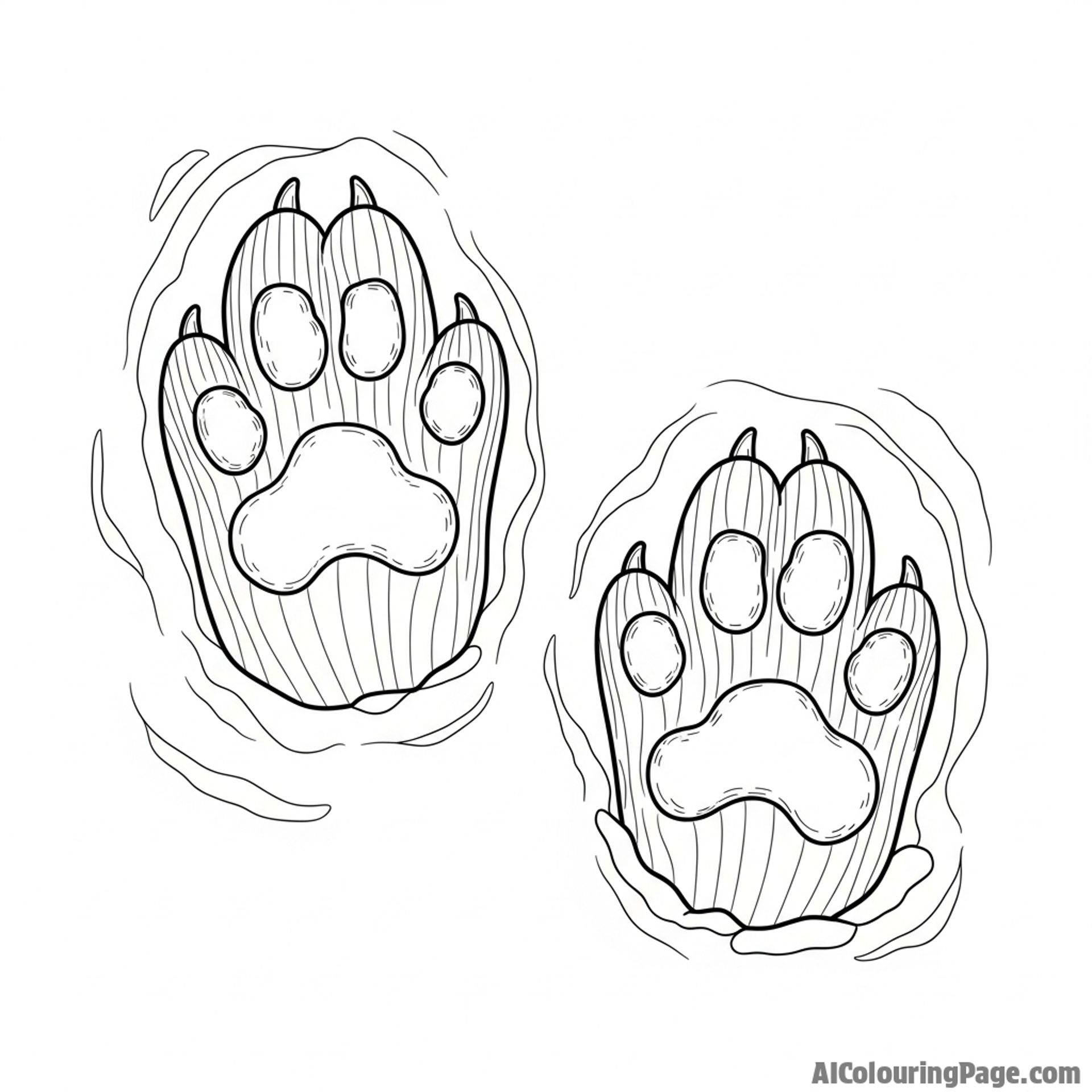 A clear set of otter paw prints left in the soft mud.