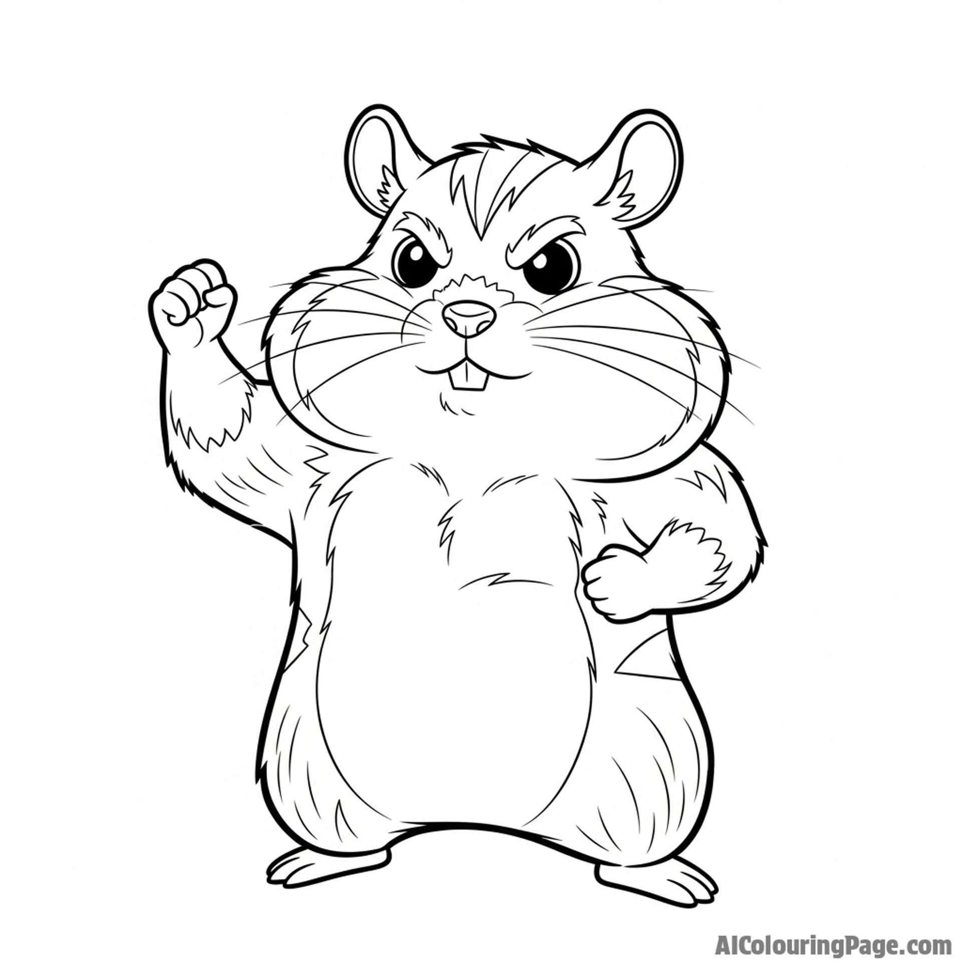 A low-angle shot making a hamster appear immense and powerful