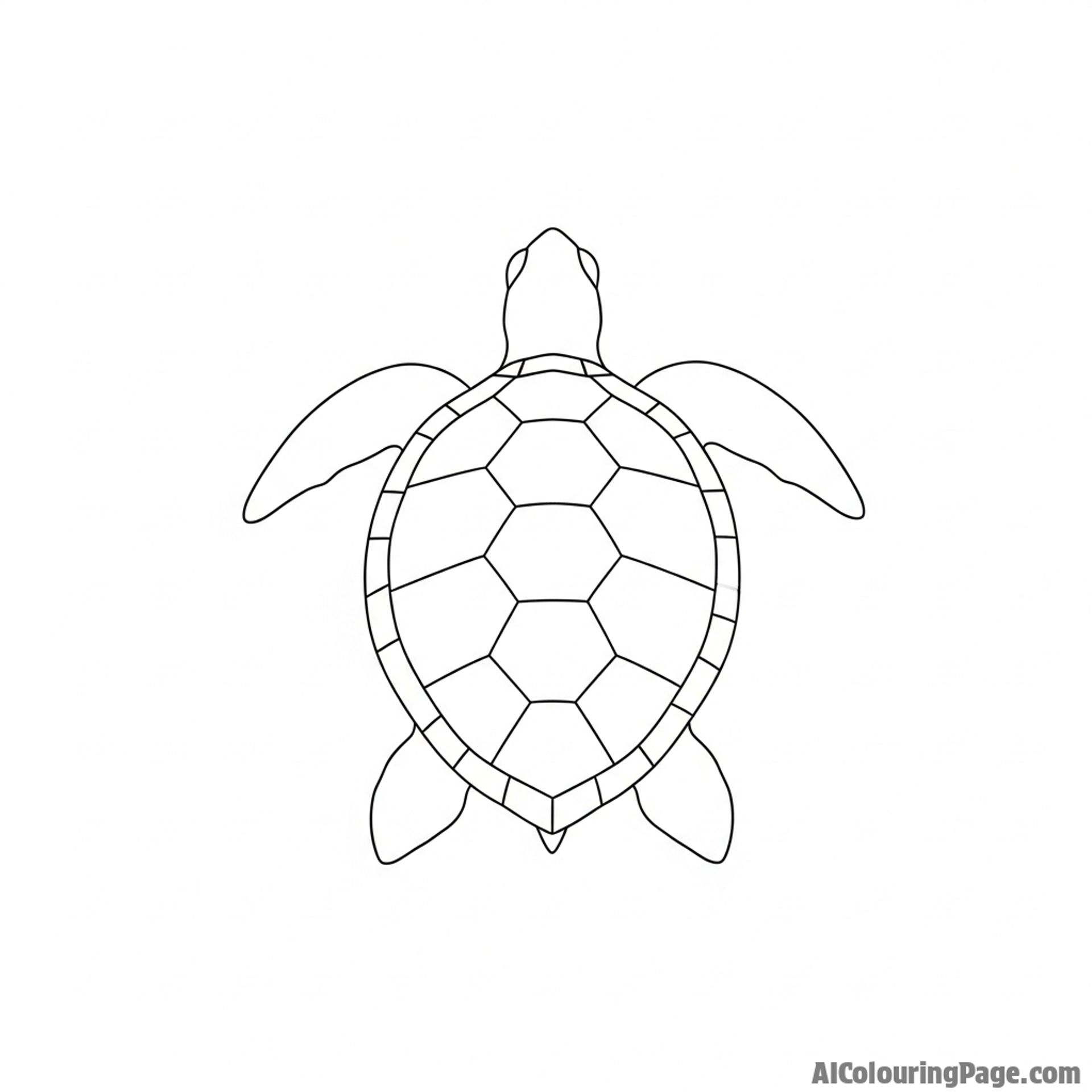A minimalist line drawing of a turtle's form.