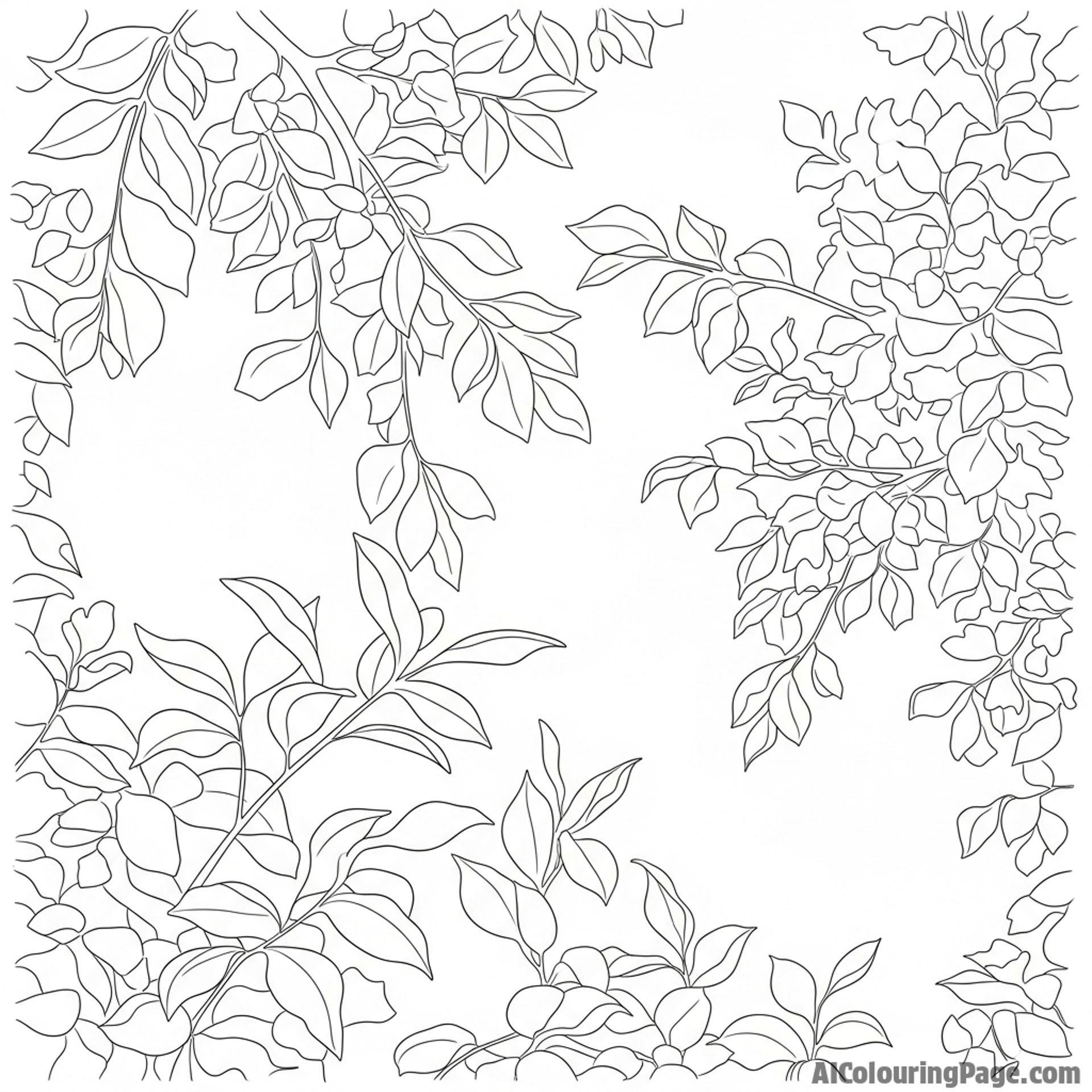 Abstract photograph of sunlight filtering through foliage.