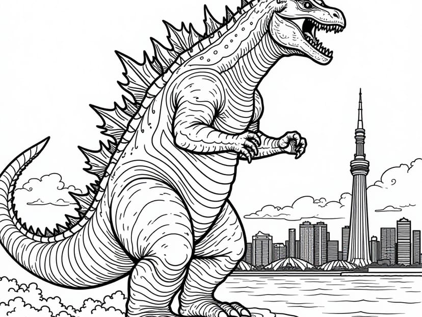 Godzilla Coloring Pages: Bring the King of Monsters to Life with These Prompts!