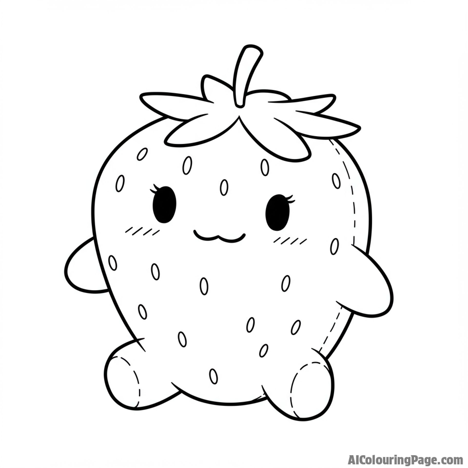 chibi strawberry plushie, innocent smile
