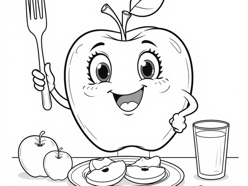 Free Apple Coloring Pages – free printable coloring page