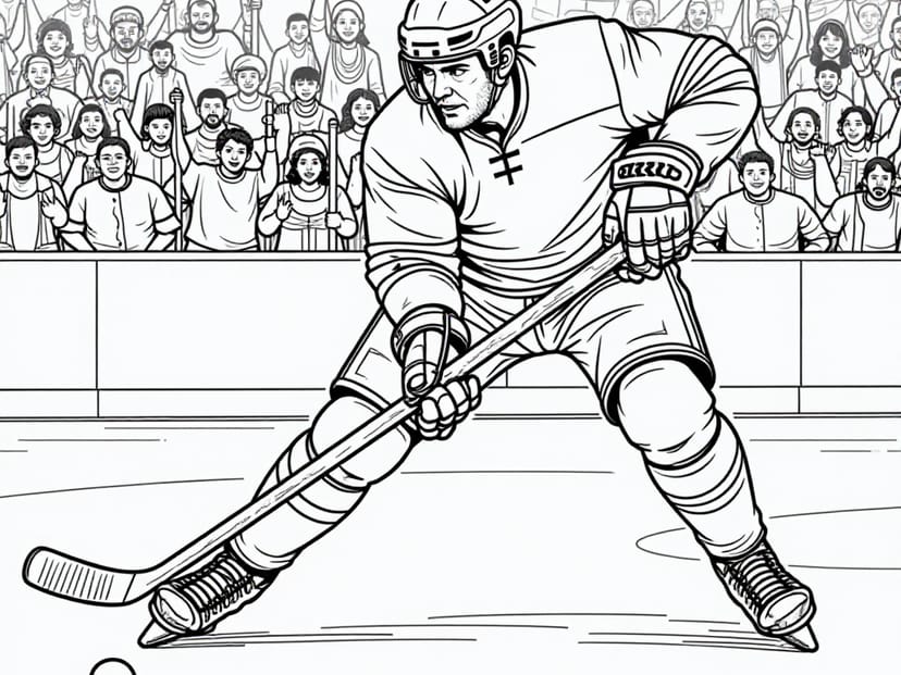 Free Hockey Coloring Pages – free printable coloring page