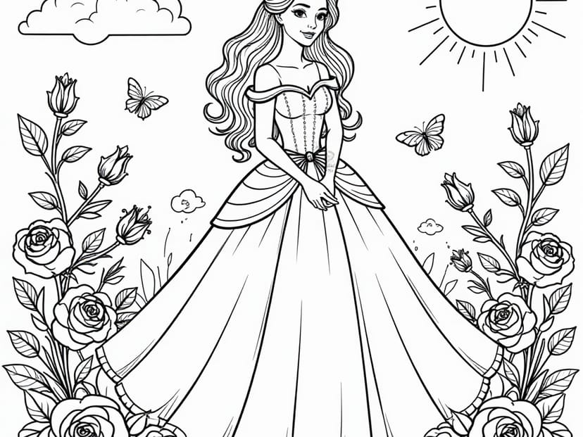 Free Belle Coloring Pages – free printable coloring page