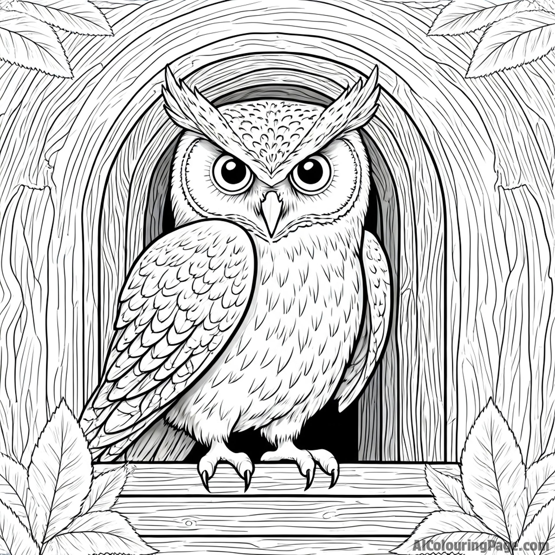 An owl guarding the entrance to a secret underground city.
