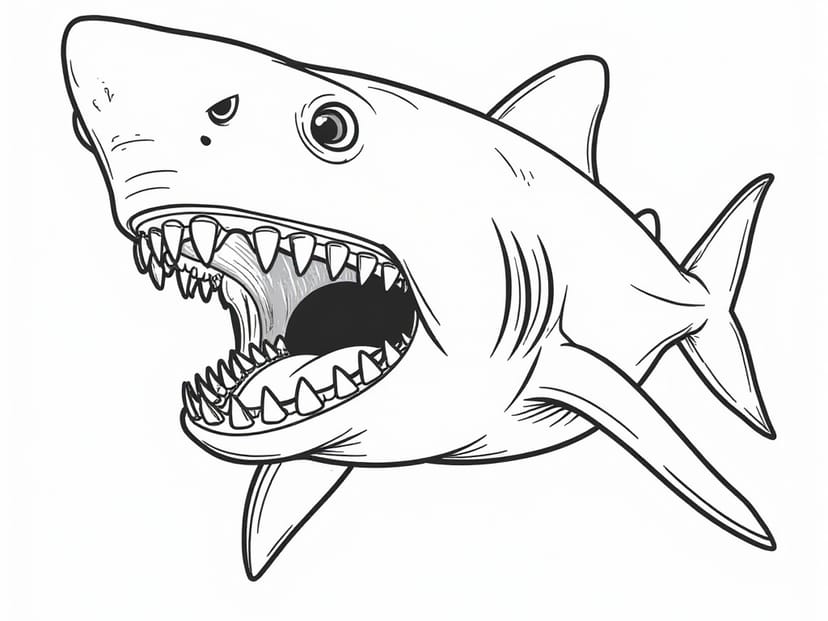 Dive into Fun: 20 Jaw-some Shark Coloring Pages for Ocean Explorers