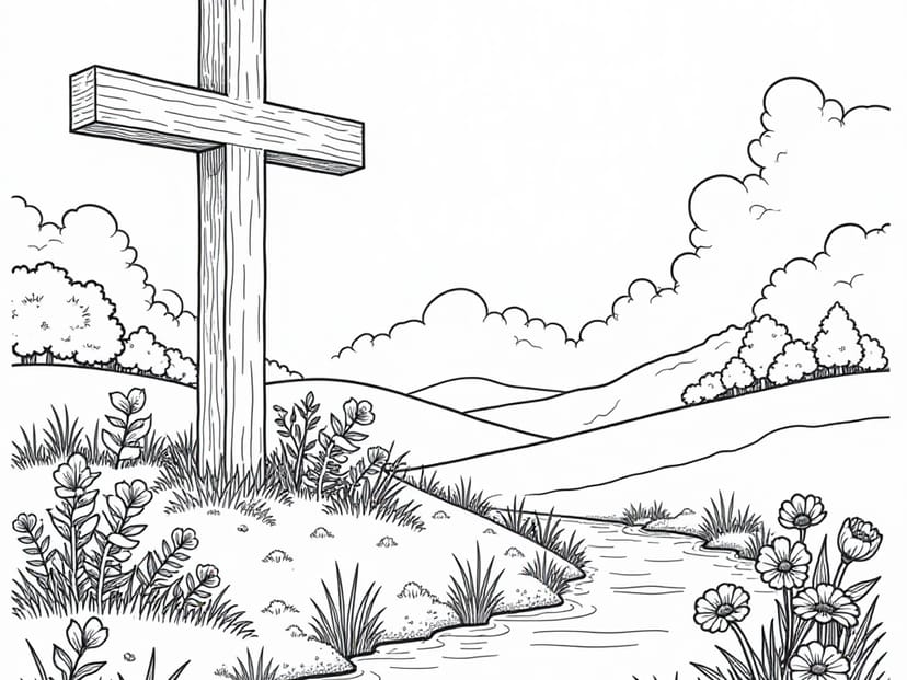 Free Cross Coloring Pages – free printable coloring page