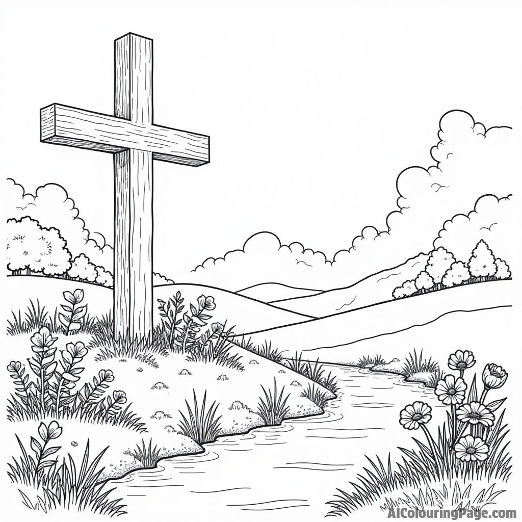 Free Cross Coloring Pages – free printable bible and religious coloring pages coloring page to download and print