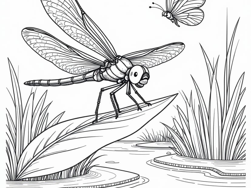 Free Dragonfly Coloring Pages – free printable coloring page