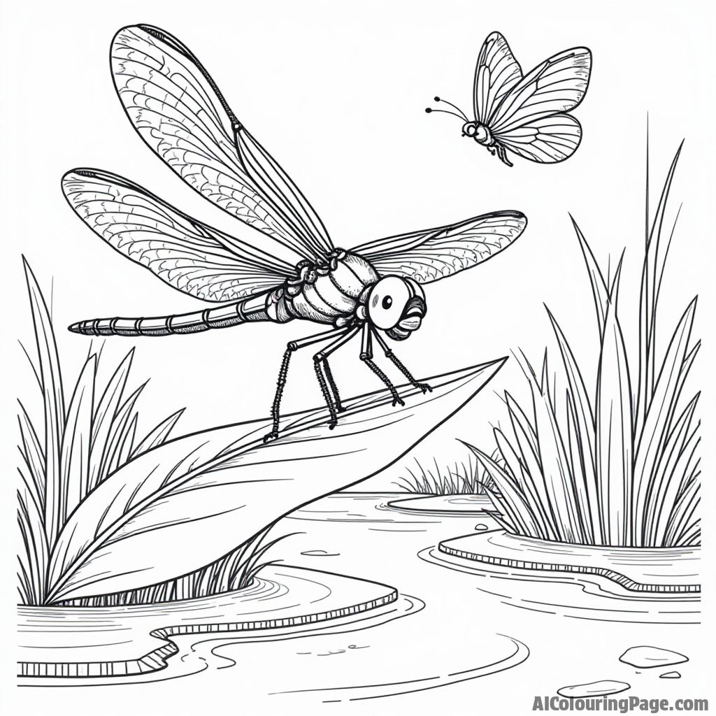 Free Dragonfly Coloring Pages – free printable insect and bug coloring pages