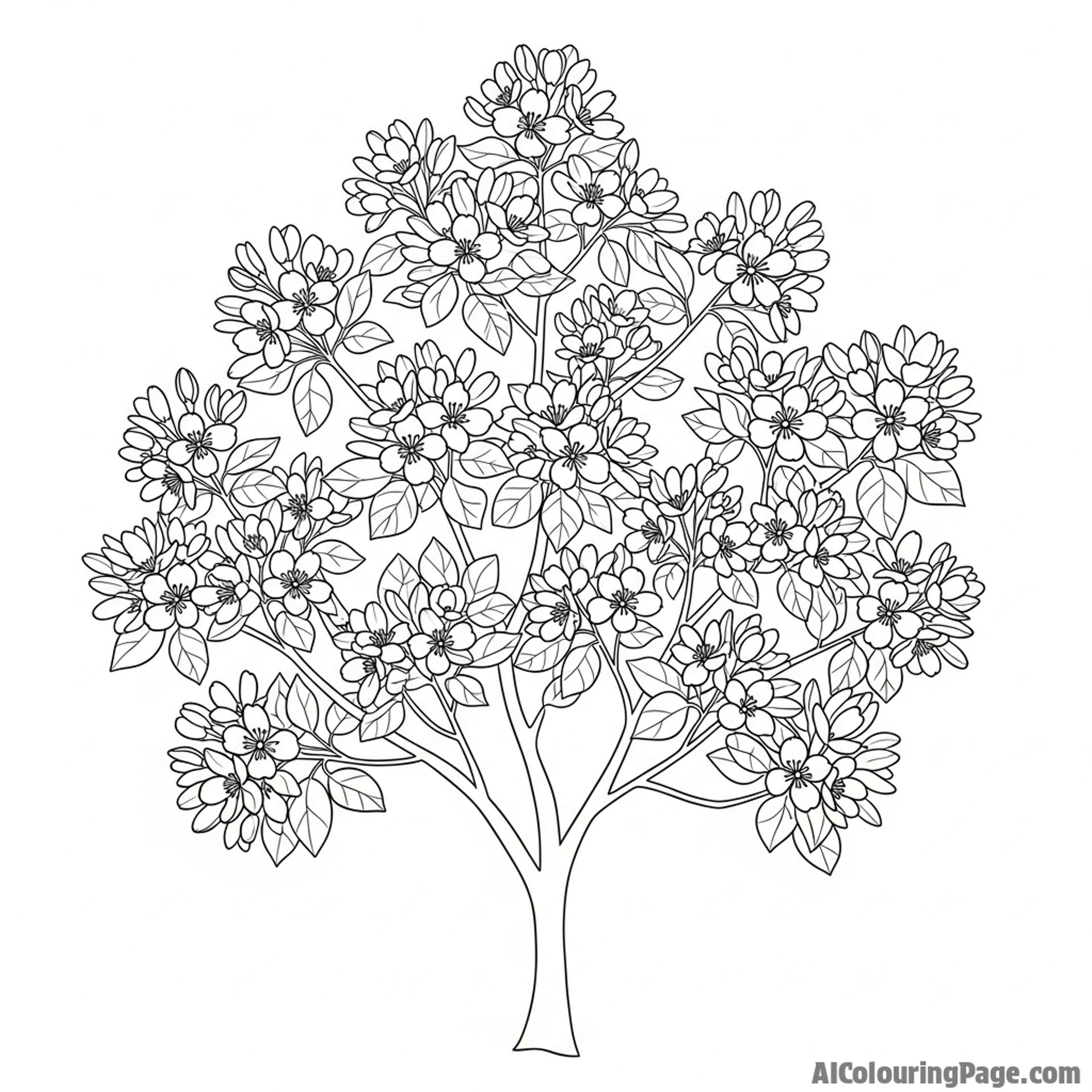 Blossoming serviceberry tree, airy and graceful.