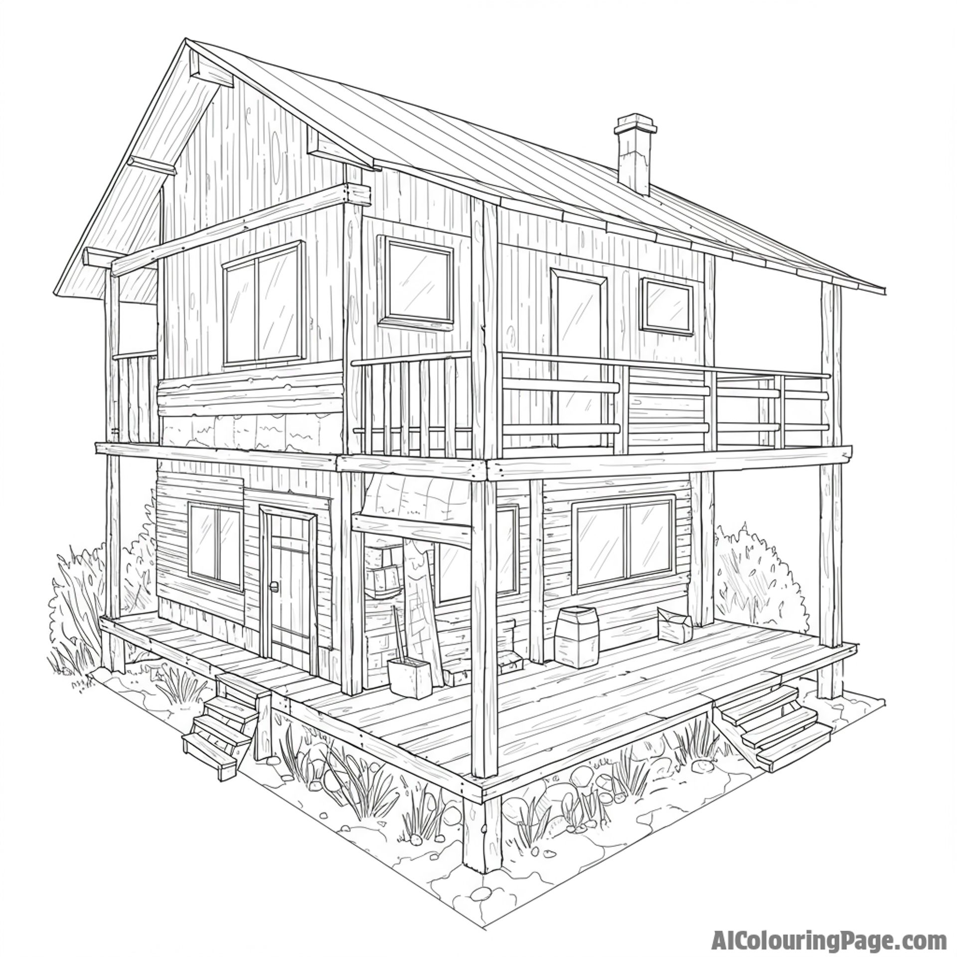 Sustainable home constructed with repurposed materials.