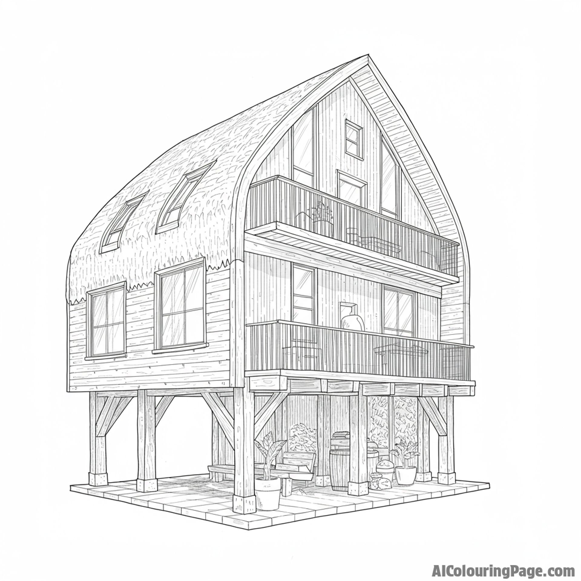 Innovative architecture utilizing natural building materials.
