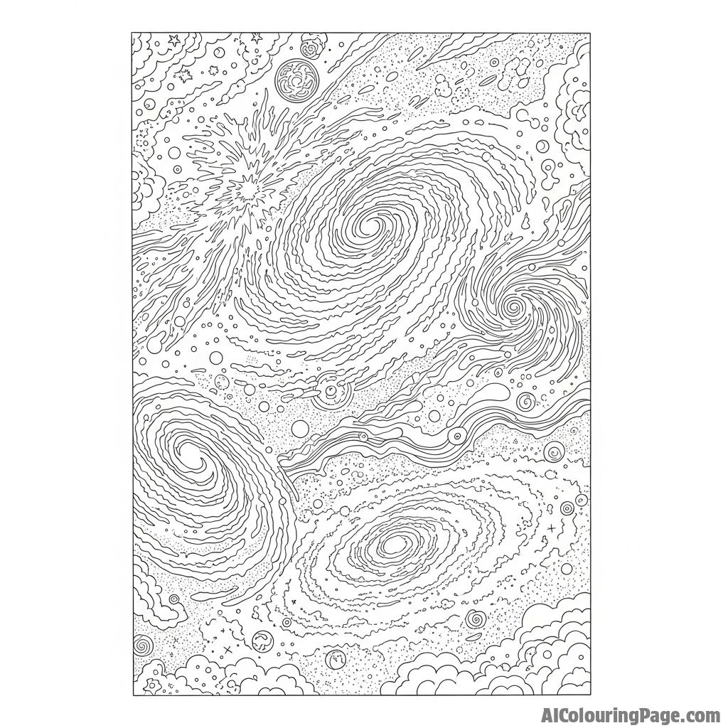 Free Night sky  Coloring Pages – free printable nature and landscapes coloring pages