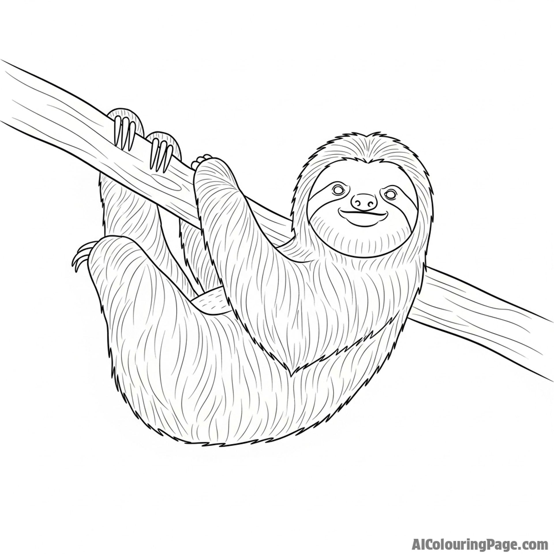 A charcoal sketch of a sloth, emphasizing the shadows and contours of its body.