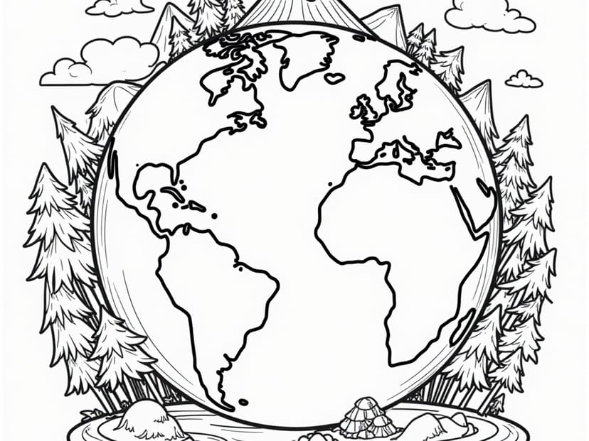 Free Earth Coloring Pages – free printable coloring page