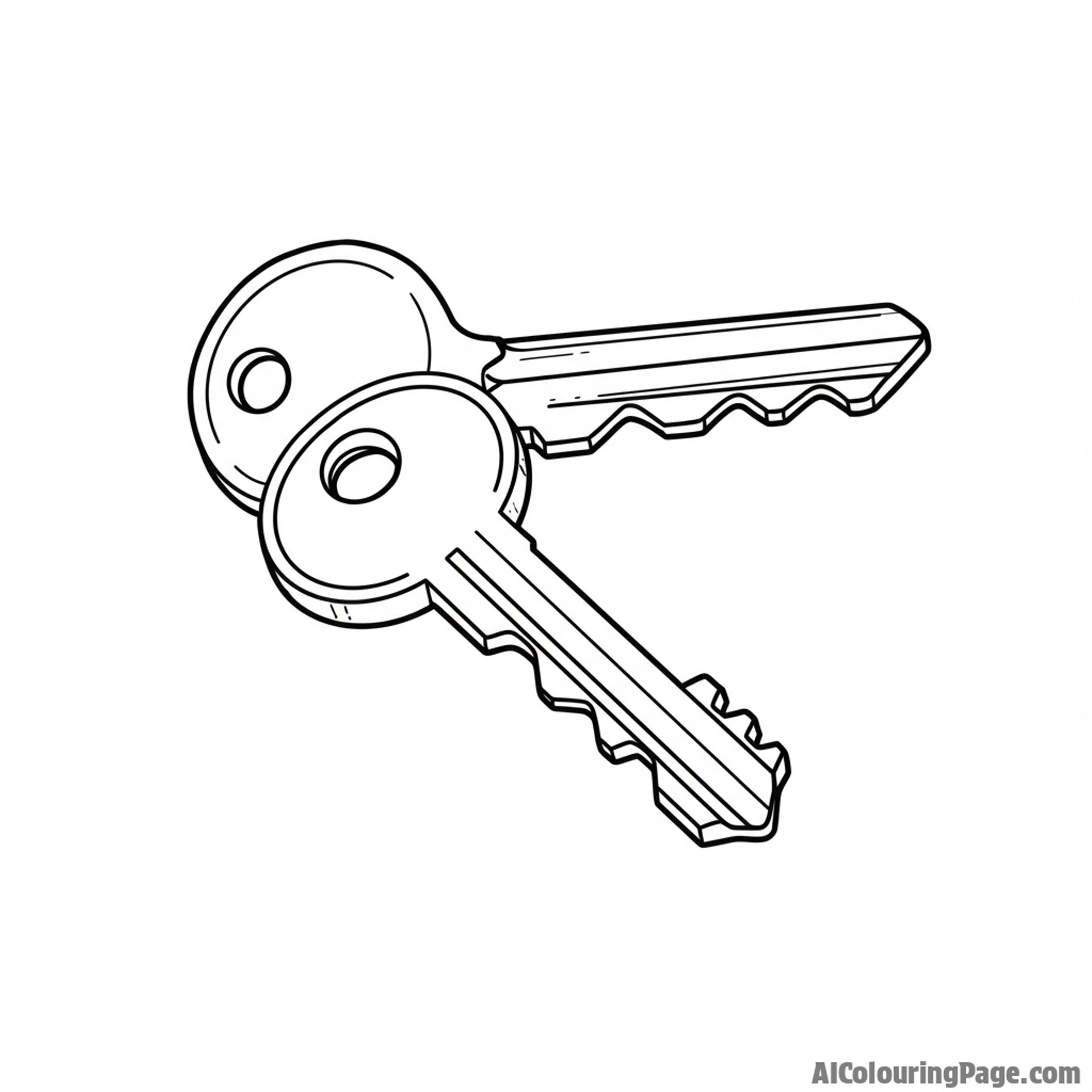 Two keys, one fitting perfectly into the other.