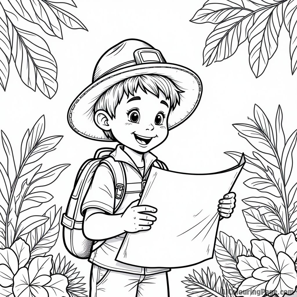 Free Explorer hat Coloring Pages – free printable adventure and explorer coloring pages