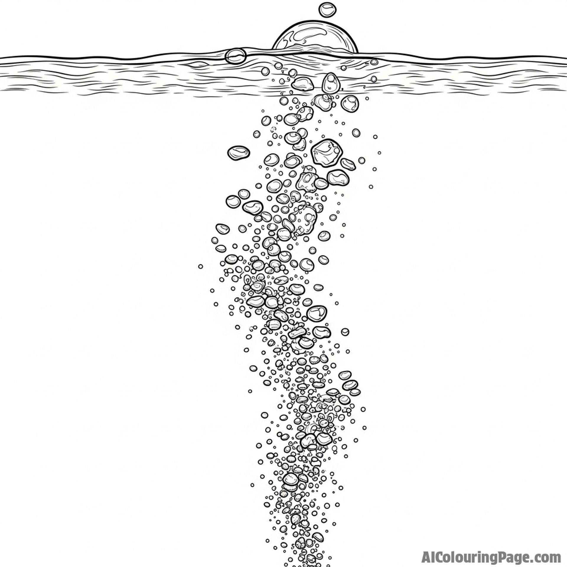 Bubbles rising from the depths.