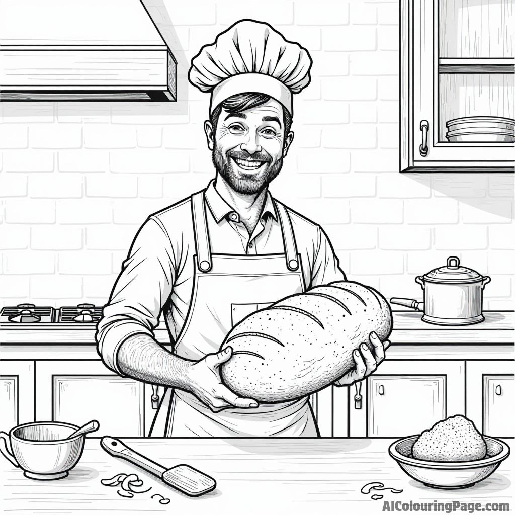 Free Bread Coloring Pages – free printable food and culinary art coloring pages