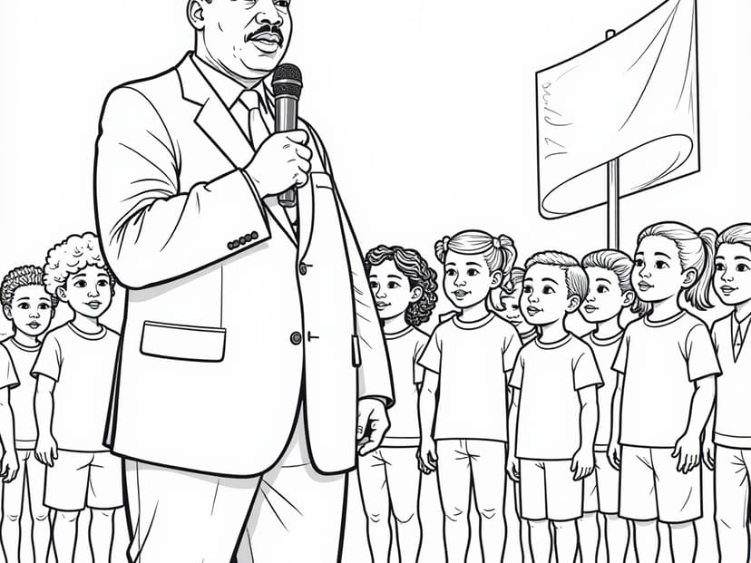 Free Martin Luther King Coloring Pages – free printable coloring page