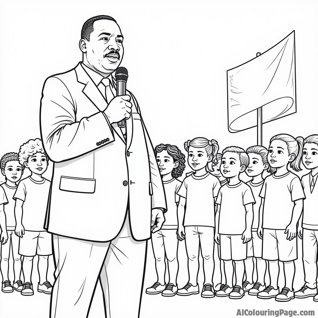 Free Martin Luther King Coloring Pages – free printable history and mythology coloring pages