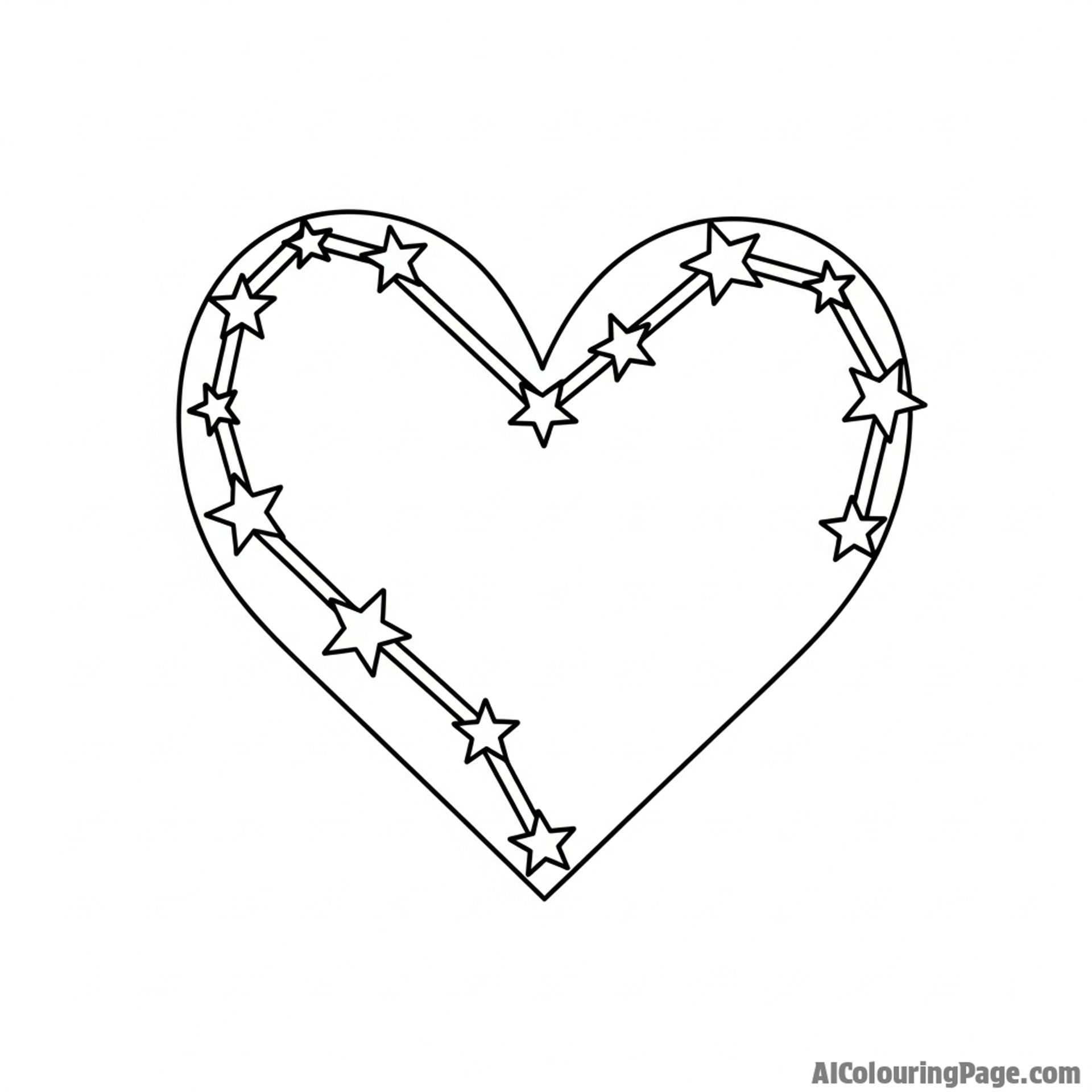 Heart-shaped constellation in the night sky.