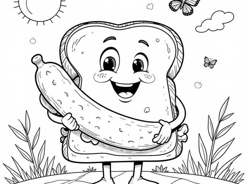 Free Sandwich Coloring Pages – free printable coloring page