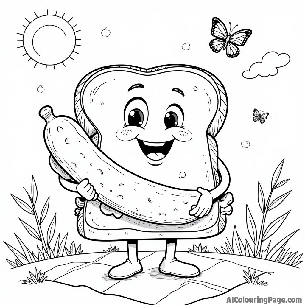 Free Sandwich Coloring Pages – free printable food and culinary art coloring pages
