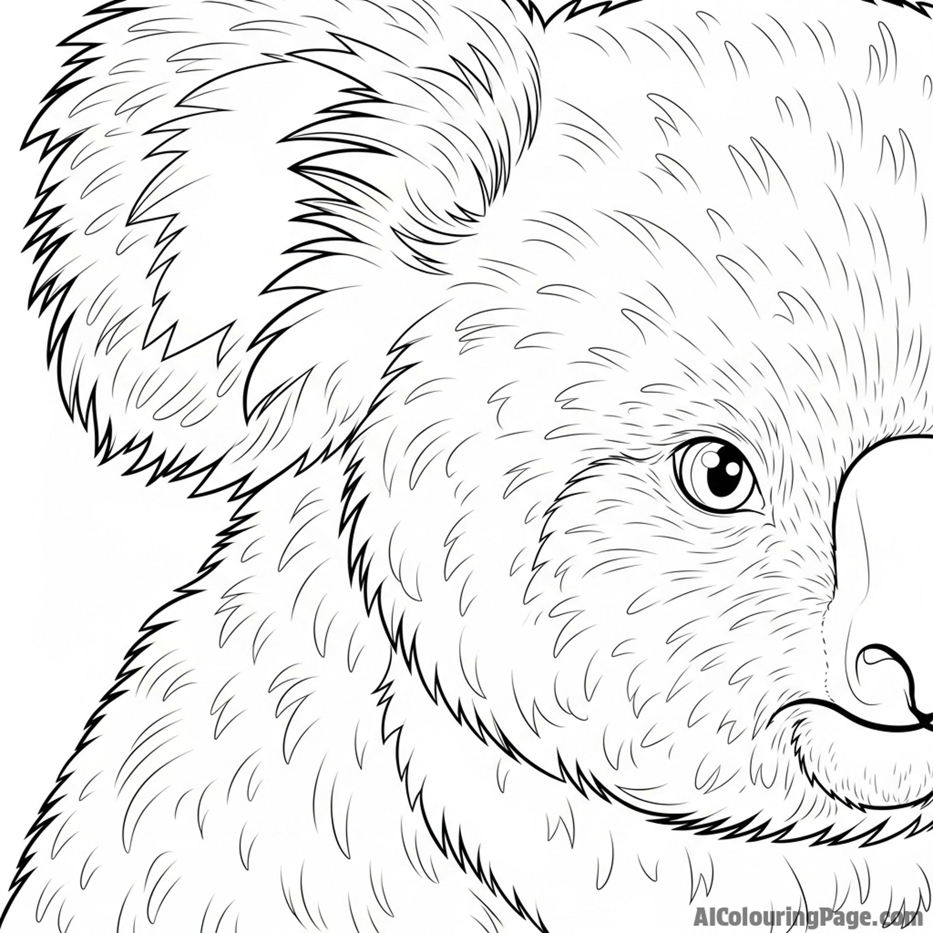 Macro photography of a koala's dense, woolly fur.