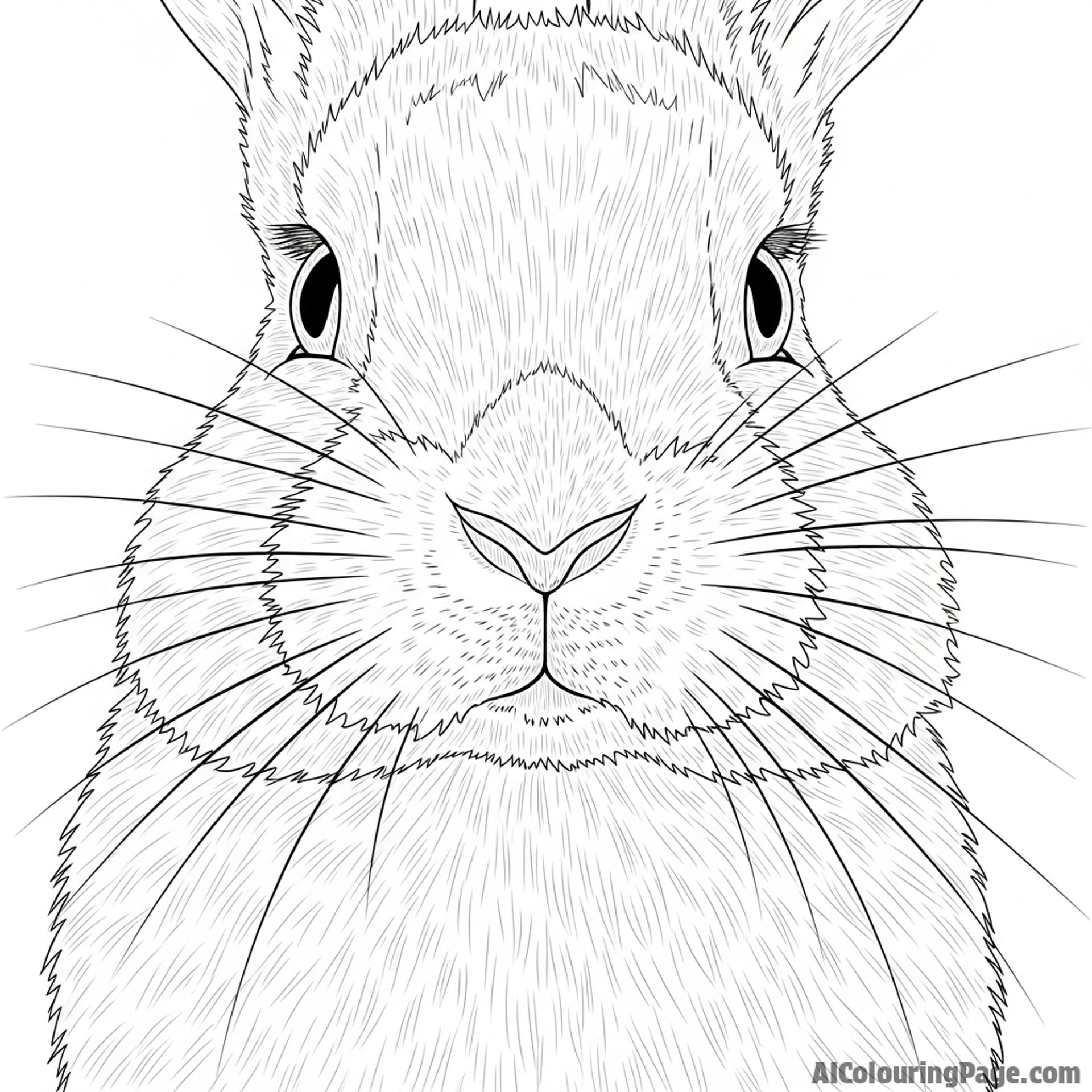 A hyper-detailed macro photograph of a rabbit's twitching nose and whiskers.
