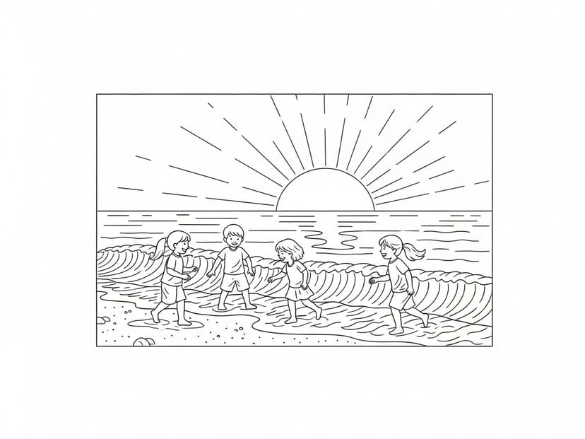 Free Sunset Coloring Pages – free printable coloring page