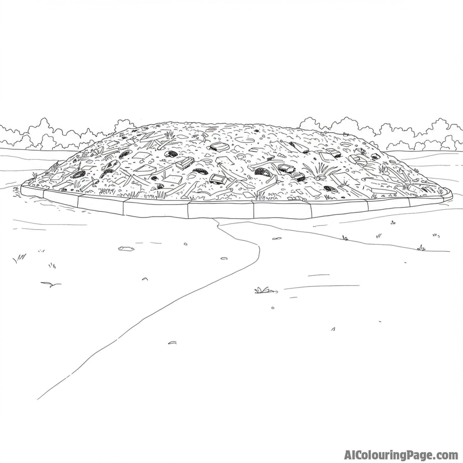 Empty landfill site being converted into a park.