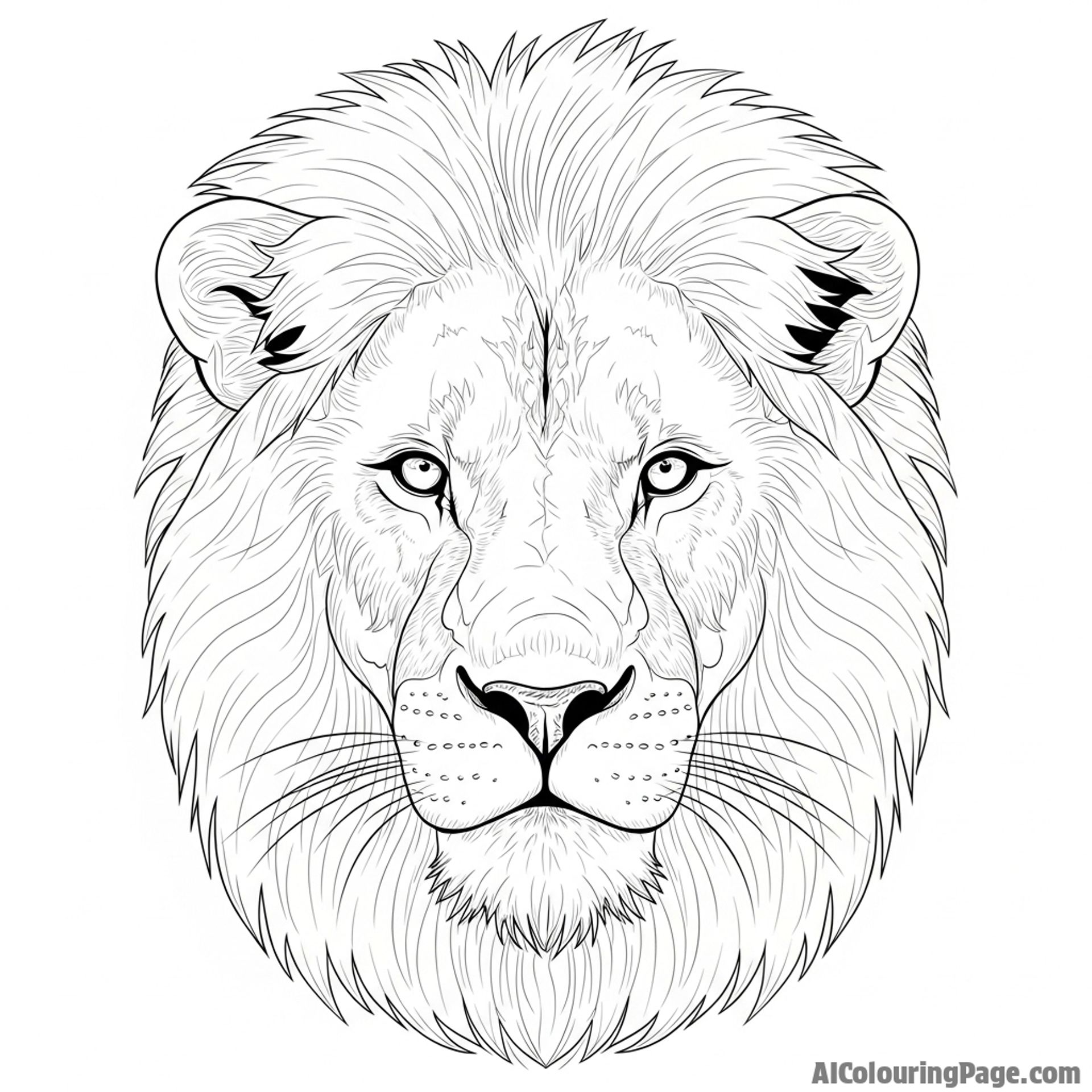 The intense, focused gaze of a lion captured in a hyper-realistic pencil drawing.