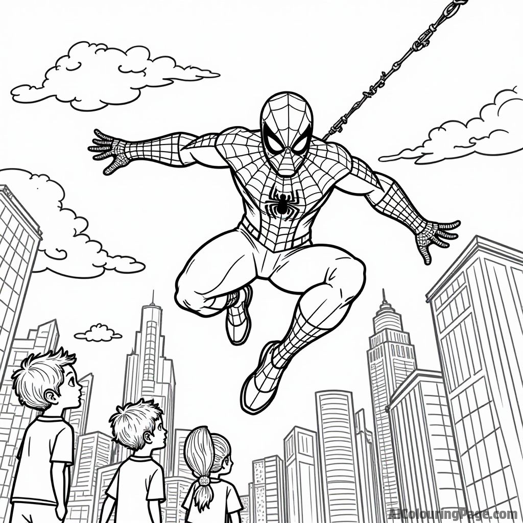 Free Spiderman Coloring Pages – free printable famous characters coloring pages