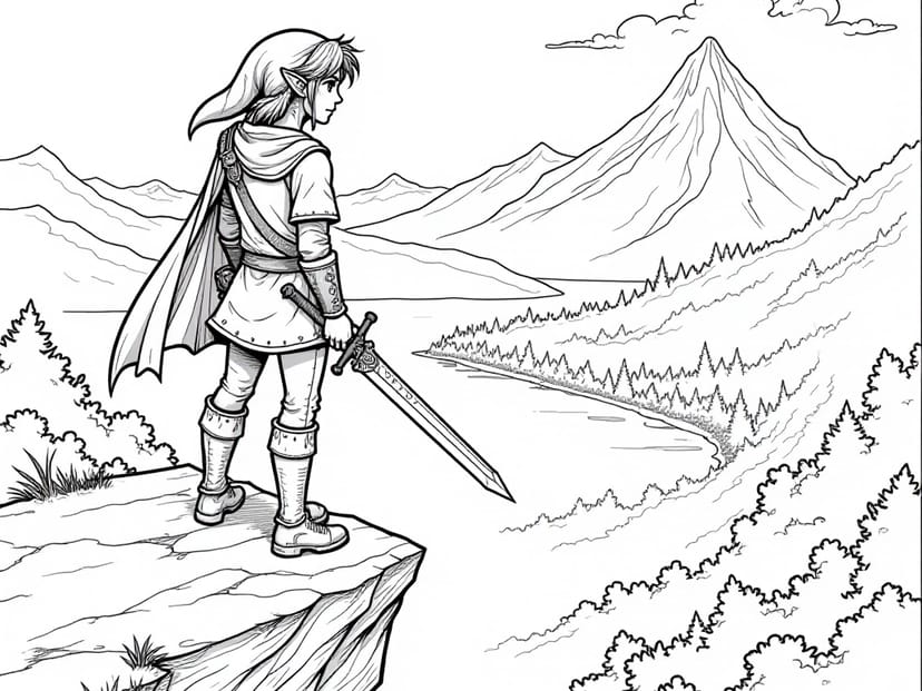 Free Zelda Coloring Pages – free printable coloring page