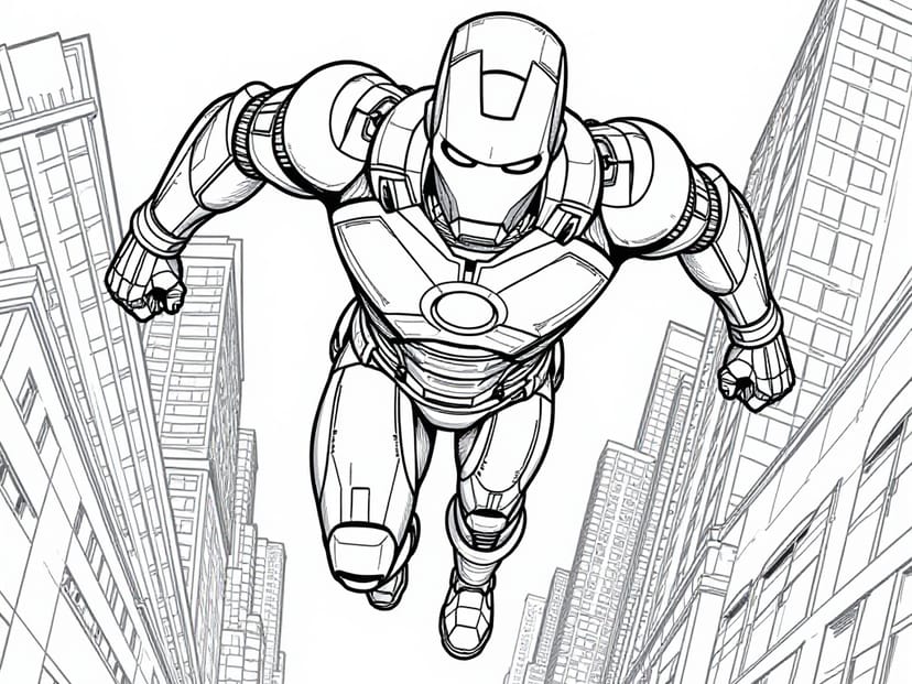 Awesome Iron Man Coloring Pages: Fly, Fight, and Explore with Tony Stark!