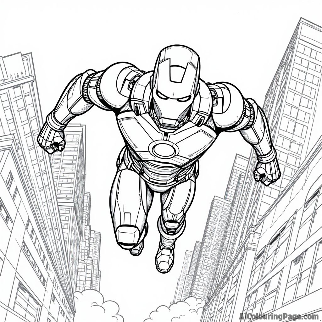 Awesome Iron Man Coloring Pages: Fly, Fight, and Explore with Tony Stark!