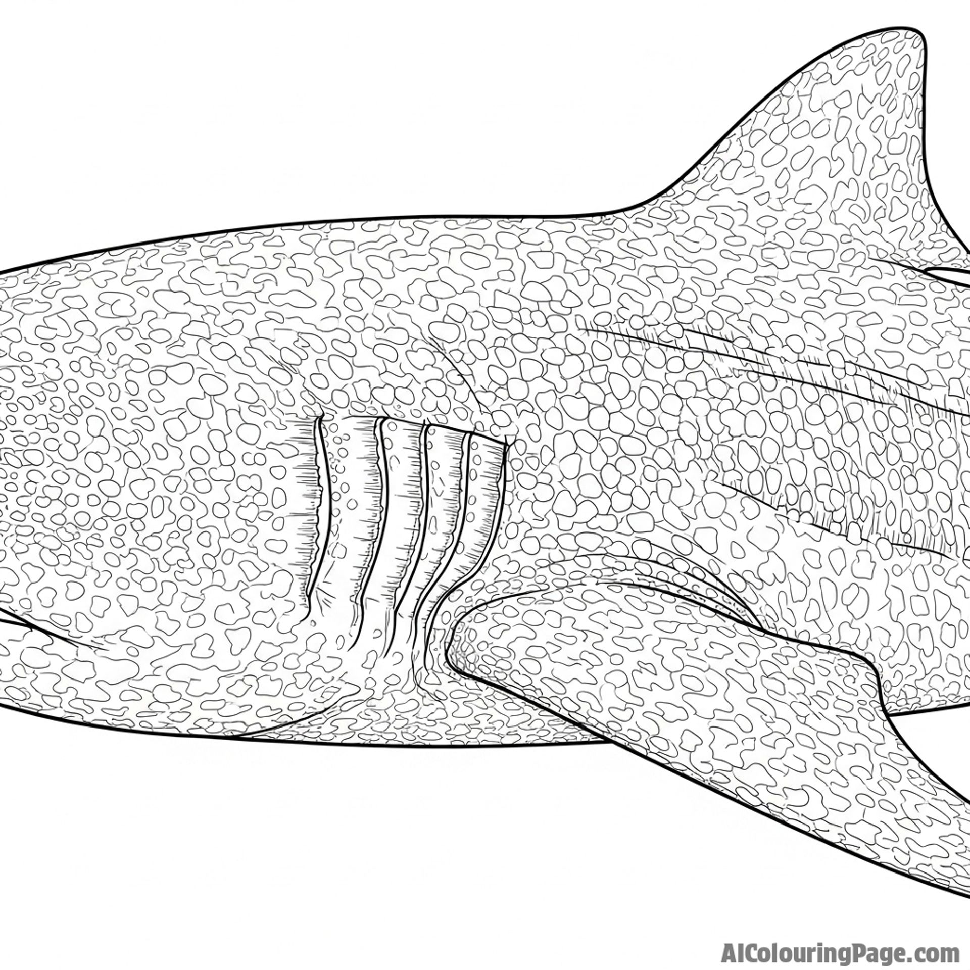 A close-up of the textured, rough skin of a shark.