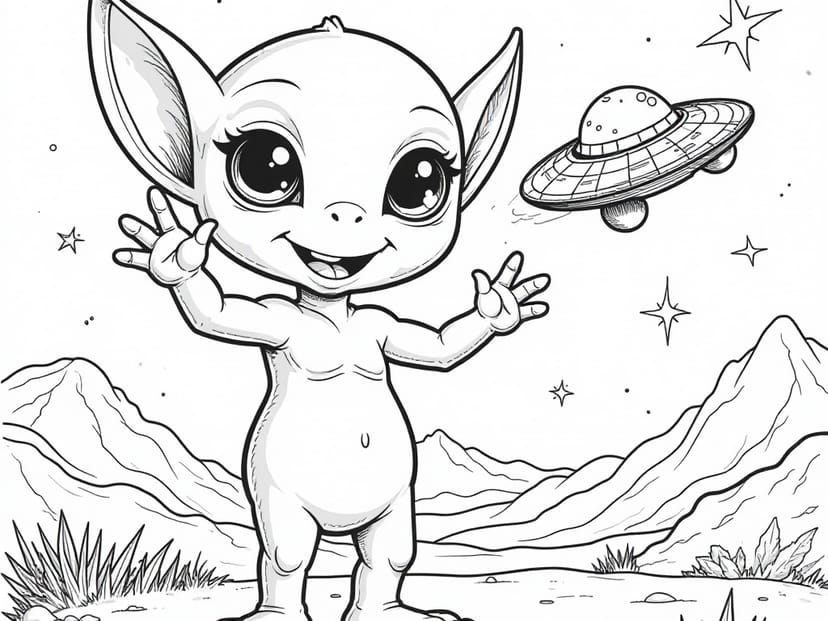 Free Alien Coloring Pages – free printable coloring page