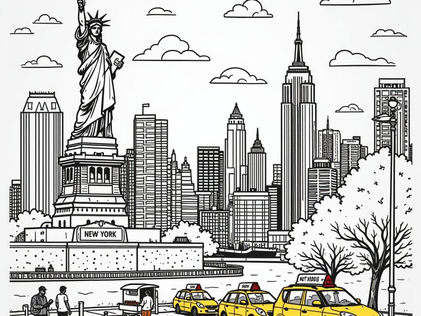 Free New York Coloring Pages – free printable coloring page