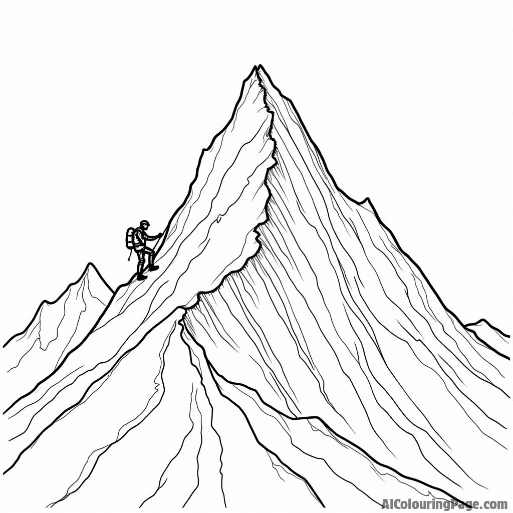 Free Mountain Coloring Pages – free printable nature and landscapes coloring pages