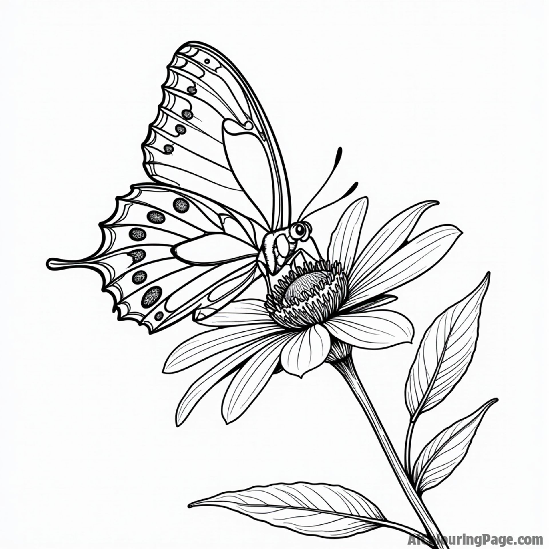 A butterfly landing on a flower